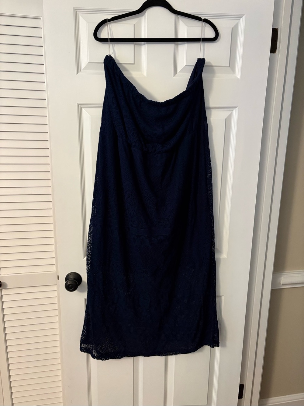 Navy Blue Strapless dress